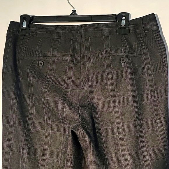 Body By Victoria Womens Black & Gray Flat Front Slacks, Size: 8 - Picture 6 of 10